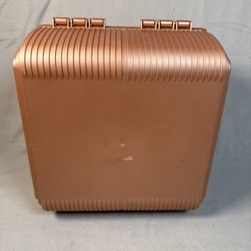 Vtg Sassaby Makeup Train Case Travel Organizer Model 102-18 Hard Harvest Green